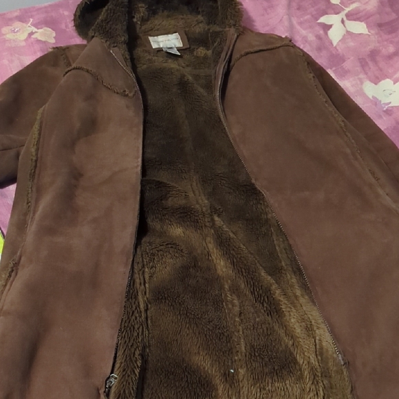 Brown Hooded Trench Coat - Picture 6 of 8
